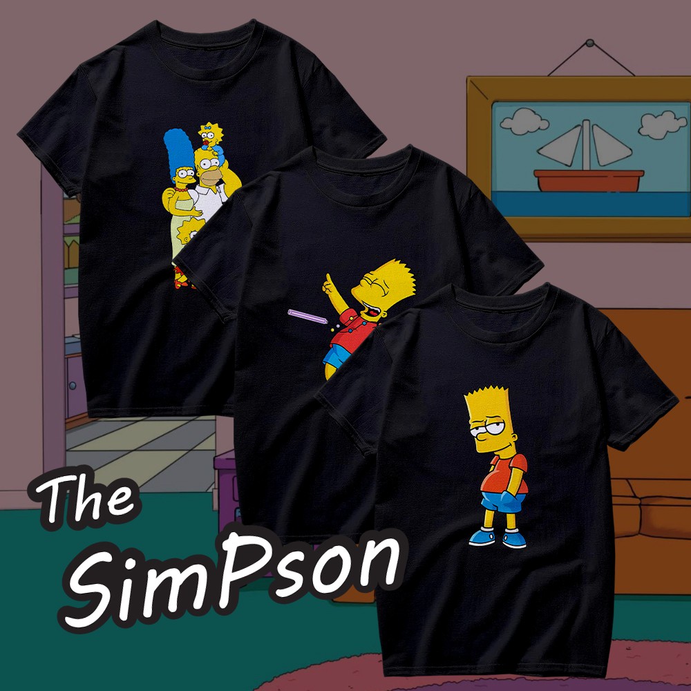 เสื้อยืด The Simpson ลายเท่ห์ๆ กวนๆ น่ารักๆ #เสื้อยิดลายการ์ตูน #The Simpson #Simpson #สีดำ