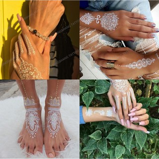 สติ๊กเกอร์ ลายสักสีขาว White color Temporary tattoo Tattoo stickers