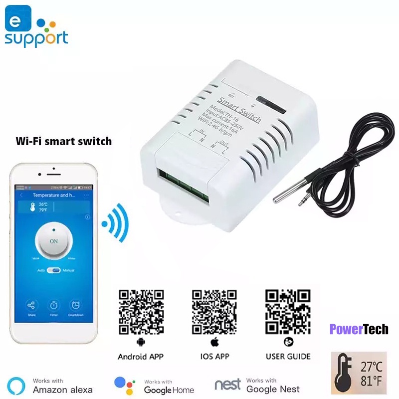 Sonoff TH10 TH16 Senser Si7021 MS01 เซนเซอร์ DS18b20 สายต่อ AL560 สมาร์ทสวิตซ์