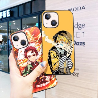 เคสโทรศัพท์มือถือแบบนิ่ม ลายอะนิเมะดาบพิฆาตอสูร สีดํา สําหรับ iPhone 13 Pro Max 11 12 7 8 Plus SE 2020