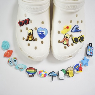 Jibitz Croc เครื่องประดับแฟชั่น รูปรองเท้าชายหาด สําหรับผู้หญิง