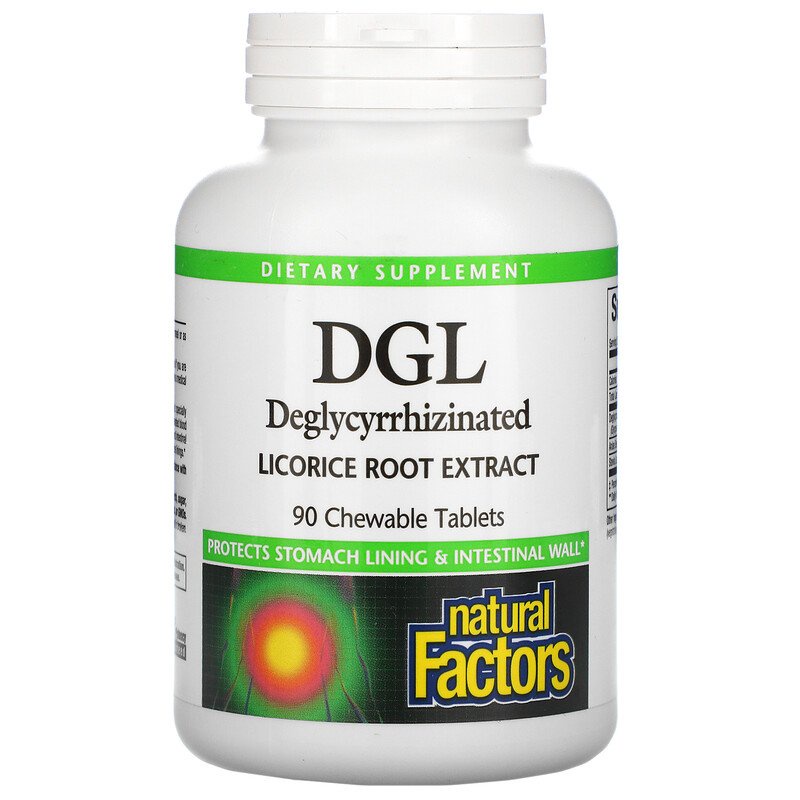 DGL Deglycyrrhizinated Licorice Root Extract, สารสกัดจากรากชะเอมเทศ , กรดไหลย้อน 90 Chewable Tablets, Natural Factors
