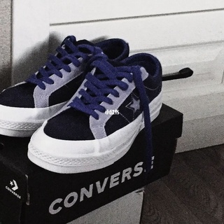 รองเท้าผ้าใบลําลอง ข้อสั้น ข้อสั้น ลาย Converse Licensed One Star สีฟ้า สําหรับผู้ชาย และผู้หญิง -1558