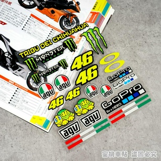 *พร้อมส่ง* สติกเกอร์สะท้อนแสง Rossi VR46 สําหรับติดเลนส์หมวกกันน็อค