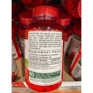 Nature's Truth Apple Cider Vinegar 1200 mg ขนาด60/180/200เม็ด จาก USA 🇺🇸
