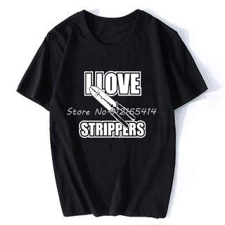 เสื้อยืดคอกลม แขนสั้น พิมพ์ลายกราฟฟิค I Love Strippers สไตล์ฮาราจูกุ สําหรับผู้ชาย 405686