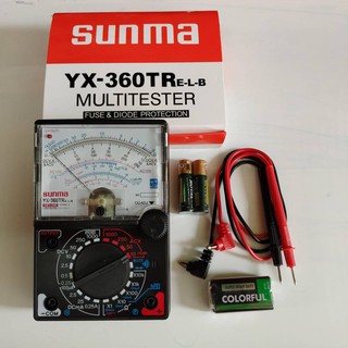 โวลมิเตอร์ มัลติมิเตอร์ Sunma YX-360TR Multitester *ของแท้*(แถมถ่าน และอุปกรณ์ตามภาพ) โอมมิเตอร์ มิเตอร์วัดไฟ โวลมิเตอร์