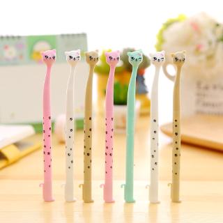 1 PC Gel Pen Cartoon cat design 0.38 mm fine point, black gel ink, replacable School Writing Supplies Kawaii cat style