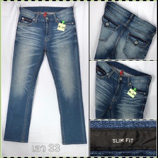 M-34&gt;&gt;👖กางเกงยีนส์ผู้ชาย ❤️ UNIQLO ❤️แบรนด์เนมแท้มือสองญี่ปุ่น  เอว33