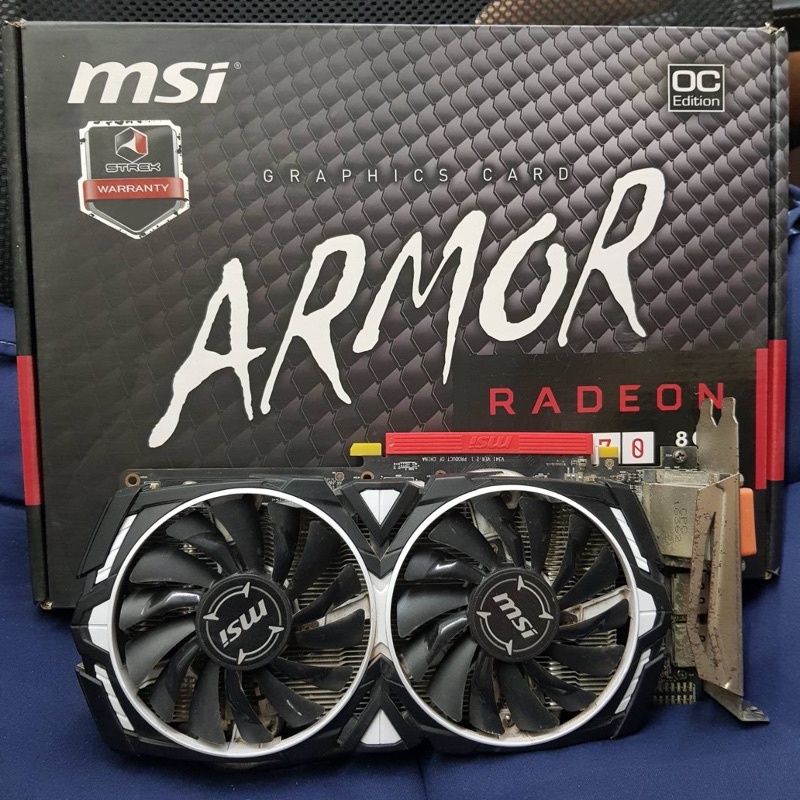 การ์ดจอ MSI Radeon RX470 ARMOR 8G (การ์ดจอมือสอง)(ของพร้อมส่ง)