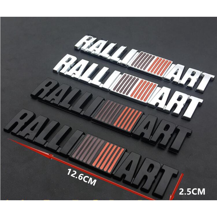 ❤❤เหมาะสําหรับ Mitsubishi Jinxuan Lingshuai Wing God Lanse สติกเกอร์รถโลหะดัดแปลง RALLIART Rally Art โลโก้รถหางโลโก้ Mitsubishi ดัดแปลงโลโก้