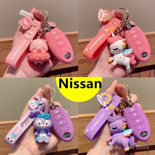 【Ax·safe】เคสกุญแจรีโมทรถยนต์ กันน้ํา สําหรับ Nissan Sylphy 14th Nissan X-TRAIL พวงกุญแจรถยนต์ พวงกุญแจ อุปกรณ์แต่งรถยนต์ พวงกุญแจรถ ซองใส่กุญแจรถ ซองใส่กุญแจรถ