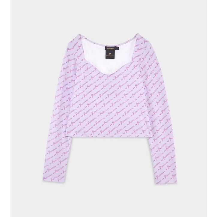 Disney Princess เสื้อแขนยาว สีม่วง มือสอง Pomelo