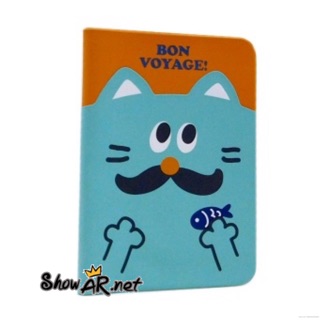 Moustache Cat Passport Case