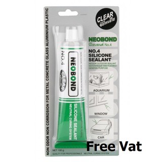 NEOBOND ซิลิโคนกันน้ำ กาว กาวติดตู้ปลา สีใส ไร้กรด 100กรัม ไม่ต้องใช้ปืน(Free VAT)