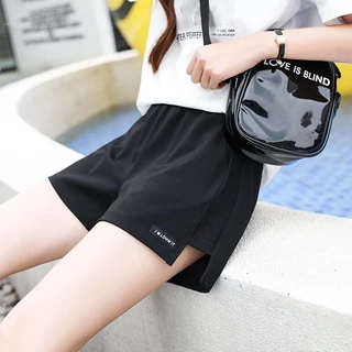 🚀ส่งเร็ว🚀ใหม่ ลุคลำลองสาวเกาหลี เอวสูง ยางยืด ขาสั้นบางใส่สบาย(ไม่มีกระเป๋า)#902