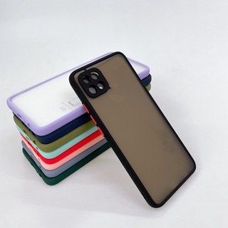 เคสมือถือSamsung A22 5G กันรอย กันกระแทก เคสโทรศัพท์ เคสกันกระแทก ปุ่มสีผิวด้าน เคสซัมซุง เคสSamsung TPU CASE