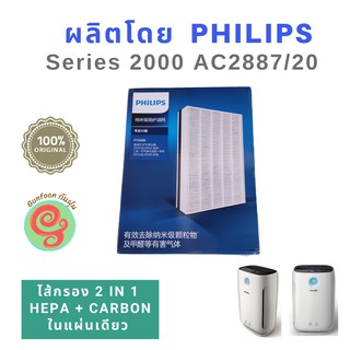 แผ่นกรองอากาศ เครื่องฟอกอากาศ Philips Series 2000 รุ่น AC2887 AC2878 ไส้กรอง 2 in 1 รุ่น FY2428 ใช้แทน fy2422 และ FY2420