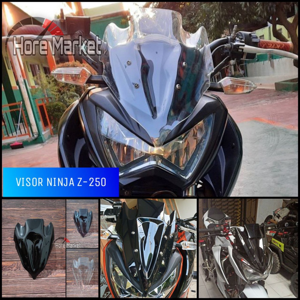 WINDSHIELD NINJA Z250 FI VISOR Z250 SMOKE CLEAR Z 250 FI