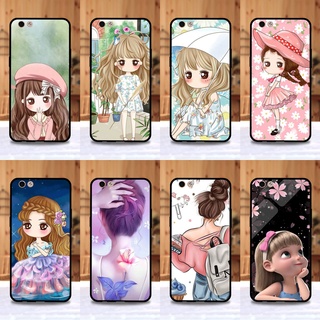 เคส Oppo R9s ลายการ์ตูนผู้หญิง ขอบนิ่มหลังแข็ง เคสมือถือ เคสโทรศัพท์ Case เคส TPU ขอบนิ่มหลังแข็ง ไม่ขูดตัวเครื่อง