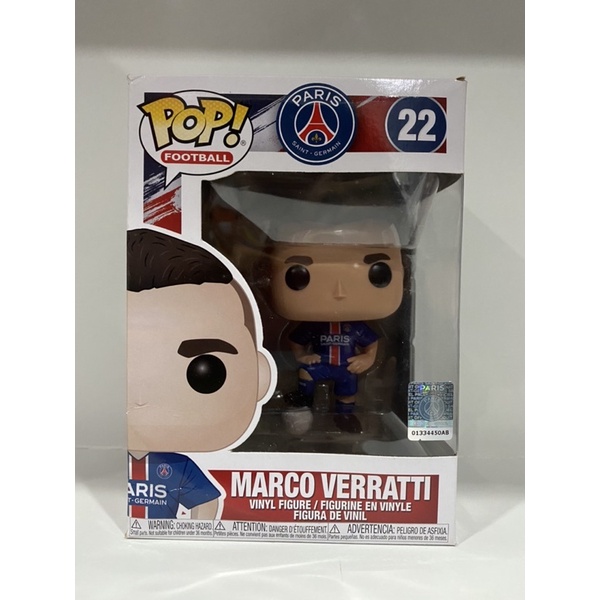 Funko Pop Marco Verratti Football Paris Saint German 22 Damage Box