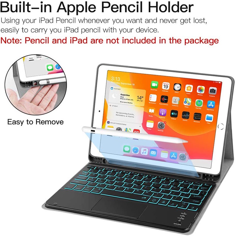 （HOT）❈(Hot sales) for iPad pro 12.9 Case with Touchpad Keyboard For iPad pro 12.9 1th 2th 3th 4th gen 5th generation 201