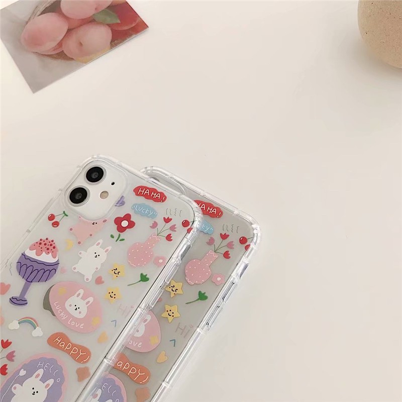 □▲🐰 เคสไอโฟน เคสiphone เคสซิลิโคนสำหรับโทรศัพท์รุ่น iPhone11/11Pro 11pro Max X XR XS XS MAX 6 7 8 pl