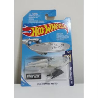 รถเหล็ก Hotwheels ยาน STARTREK U.S.S.ENTERPRISE NCC-1701 สีขาว (ib31)