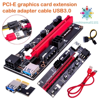 Sm01 Pci - E Riser 009 S 16 X Extender Pci - E Riser Usb 3 . 0 อะแดปเตอร์การ์ดต่อขยายสายเคเบิ้ล