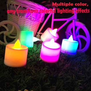 เทียนไฟ LED 1ชิ้น สีรุ่งสวยงาม มีของพร้อมส่ง ไม่ต้องรอพรีออร์เดอร์