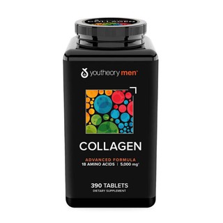 Youtheory Mens Collagen Advanced Formula, คอลลาเจนจาก อเมริกา สำหรับผู้ชาย 390 Tablets