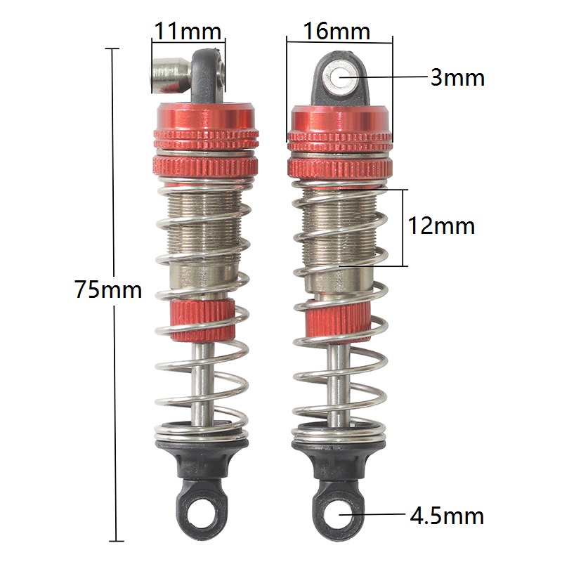 Amortisseur RC Compatible Avec Xinlehong Pour XLH 9130 9135 9136 9137 9138 Q901 Q902 Q903 4 Pcs Amortisseurs 1/16 RC Car Parts Accessoires