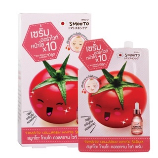 🔥กล่องx6ซอง🔥Smooto Tomato Collagen White Serum เซรั่มX10 (10กรัม)