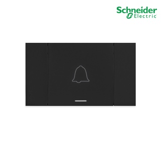 Schneider ชุดสวิตช์กดกระดิ่ง สีดำ สวิตช์ไฟ ปลั๊กไฟ รุ่น AvatarOn A : M3T31_BP_BK+M3T03_BK สั่งซื้อได้ที่ร้าน PlugOn