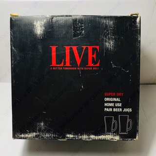 ASAHI LIVE แก้ว MUG เบียร์ญี่ปุ่น🇯🇵 งานสกรีน 1 กล่องมี2 ใบ