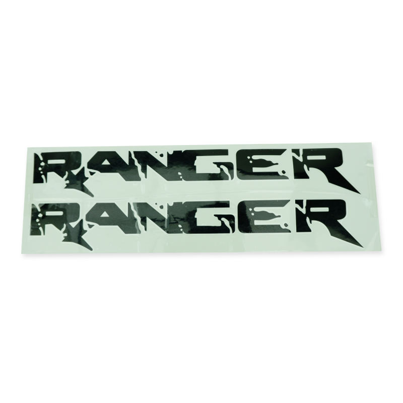 สติ๊กเกอร์ Sticker "RANGER" ติดข้าง ซ้าย+ขวา ดำ Sticker Decal Universal Side Pair Ford Ranger 2012-2018