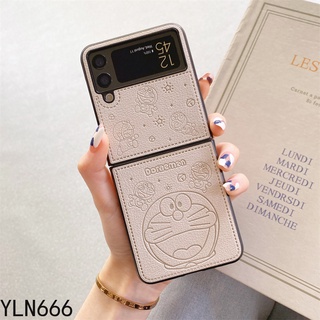 เคสโทรศัพท์มือถือหนัง PU ฝาพับ กันกระแทก ลายแมวกริ๊ง หรูหรา สําหรับ Samsung Galaxy Z Flip 5 5G Galaxy Z Flip5