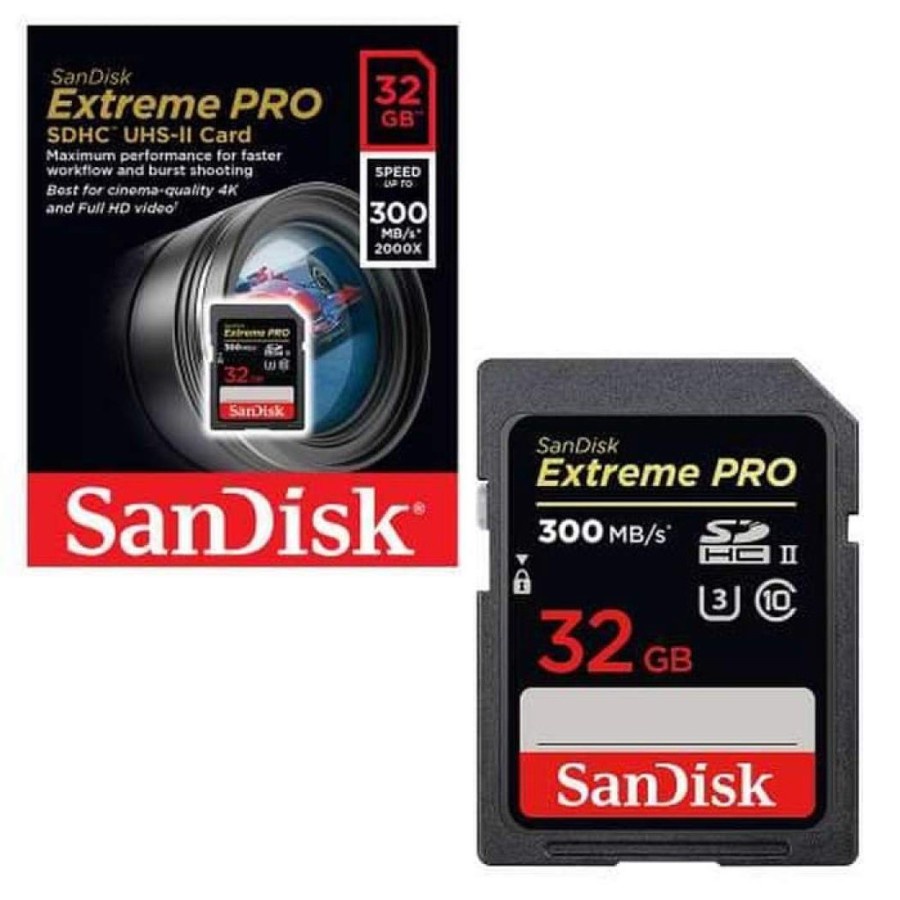 การ์ดหน่วยความจํา Sandisk Extreme Pro SDHC 32GB 300MBS