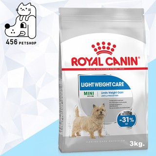 [ ex.03/24 ] Royal Canin 3kg. Mini Light Weight Care  อาหารสุนัข สูตรควบคุมน้ำหนักตัว สุนัขโตพันธุ์เล็ก