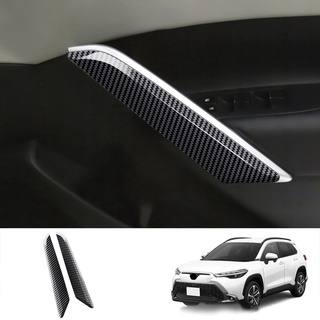 2Pcs Carbon Fiber Car Inner Door Handle Trim Pull Grab Panel Handle Cover for Toyota Corolla Cross 2021 2022 RHD