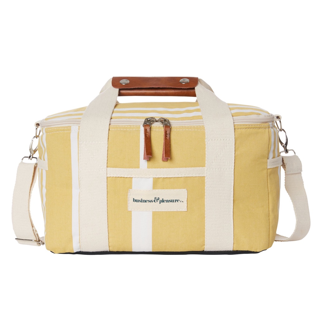 พร้อมส่ง ของแท้ Business & Pleasure The Premium Cooler Bag  (Vintage Yellow Stripe/Ravie Green)
