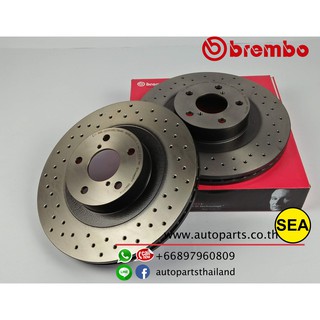 จานเบรกหน้า  BREMBO  รุ่น  XTRA สำหรับ SUBARU XV 2.0 ,BRZ / GT86    ปี 12 -&gt;  (1เซต2ชิ้น)