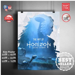 Horizon Zero Dawn โปสเตอร์ติดผนัง PS4 PS5 โปสเตอร์เกมมิ่ง โปสเตอร์ติดผนัง โปสเตอร์ตกแต่งผนัง สติกเกอร์ศิลปะ