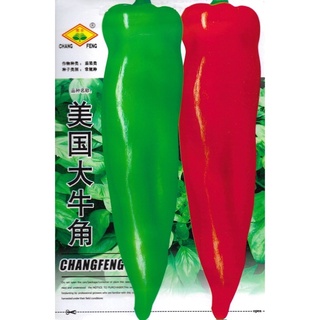 เมล็ด พริกยักษ์  พริกเขาวัว  Big Jim Giant Pepper   สายพันธุ์ OP จำนวน 4.5 กรัม (ประมาณ 400-450เมล็ด)