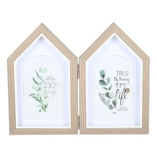 Picture frame FRAME WOOD TWIN 3.5X5 INCHES GRAY HLS Home decoration Home &amp; Furniture กรอบรูป กรอบรูป HOME LIVING STYLE T