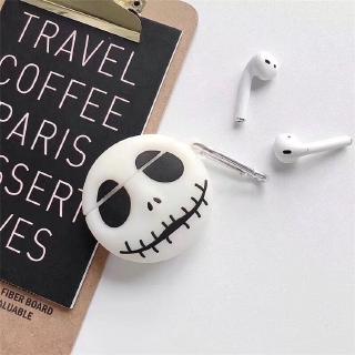 AMO ❤ INS Apple AirPods Case For Silicone Shockproof Earphone Protective Waterproof Cover Creative Halloween Skull Jack