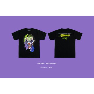 เสื้อยืดฤดูร้อนcalQWT143-1 JOKER BLACK S-5XL