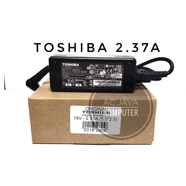Adapto Charger Toshiba 45w 19v 2.37A Portege Z830 Z835 T210 Original 5.5 มม.x 2.5 มม.