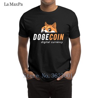 เสื้อยืดวินเทจ ลายตัวอักษร Dogecoin สำหรับผู้ชาย