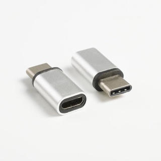 พร้อมส่ง* อะแดปเตอร์แปลง USB 3.1 Type C ตัวผู้ เป็น Micro USB ตัวเมีย สีเงิน